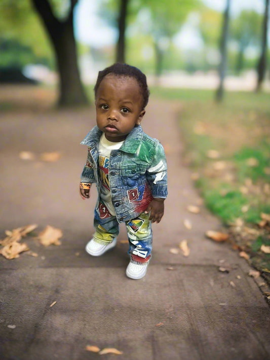 Uno themed Denim Set